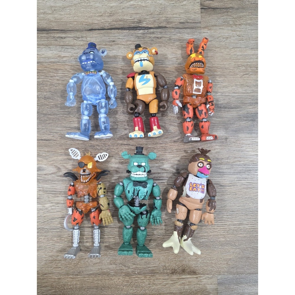2020 FNAF Chocolate Chica Funko 5" Articulated Five Nights at Freddy's Lot Of 6